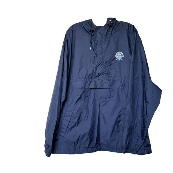 Tri Mountain Pabst Blue‎ Ribbon Beer Windbreaker Mens XL Pullover Quarter Zip - Picture 1 of 6